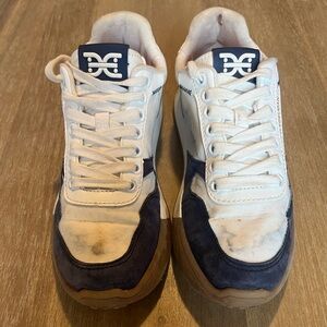 Sam Edelman Women's White and Navy Sneakers